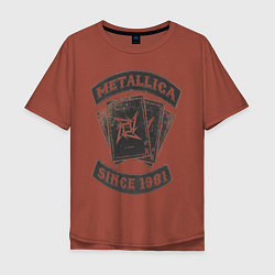 Футболка оверсайз мужская Metallica: since 1981, цвет: кирпичный