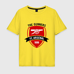 Футболка оверсайз мужская FC Arsenal: The Gunners, цвет: желтый