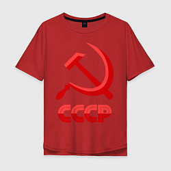 Футболка оверсайз мужская СССР Логотип, цвет: красный