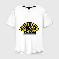 Футболка оверсайз мужская HC Boston Bruins Label, цвет: белый