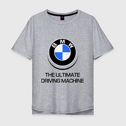 Футболка оверсайз мужская BMW Driving Machine, цвет: меланж