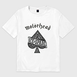 Футболка оверсайз мужская Motorhead: Ace of spades, цвет: белый