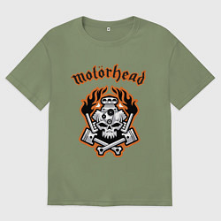 Футболка оверсайз мужская Motorhead, цвет: авокадо