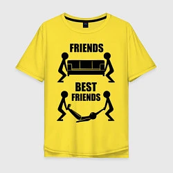 Мужская футболка оверсайз Best friends