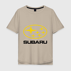 Мужская футболка оверсайз Subaru Logo