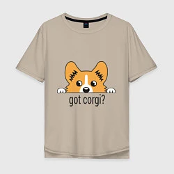 Мужская футболка оверсайз Got Corgi