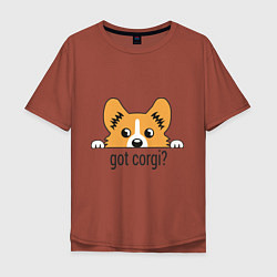 Мужская футболка оверсайз Got Corgi