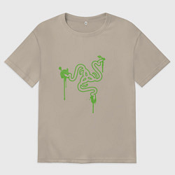 Мужская футболка оверсайз Razer logo