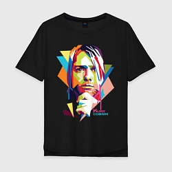 Мужская футболка оверсайз Kurt Cobain: Colors