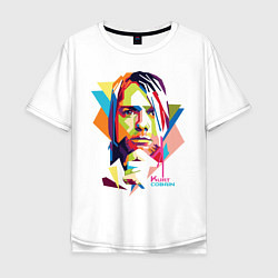 Мужская футболка оверсайз Kurt Cobain: Colors