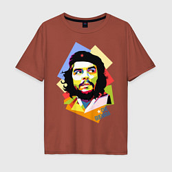 Футболка оверсайз мужская Che Guevara Art, цвет: кирпичный