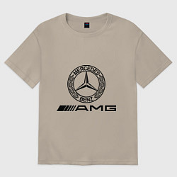 Футболка оверсайз мужская AMG, цвет: миндальный