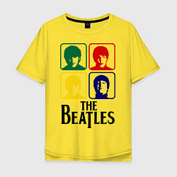 Футболка оверсайз мужская The Beatles: Colors, цвет: желтый