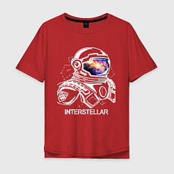 Футболка оверсайз мужская Interstellar Spaceman, цвет: красный