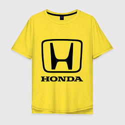 Футболка оверсайз мужская Honda logo, цвет: желтый