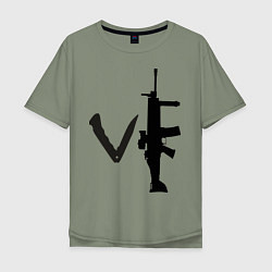 Мужская футболка оверсайз Love guns: for him