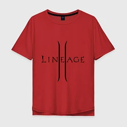Футболка оверсайз мужская Lineage logo, цвет: красный