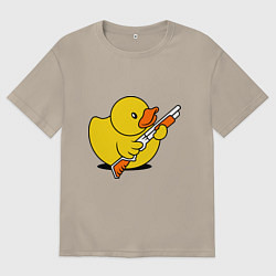 Мужская футболка оверсайз Утенок с ружъем