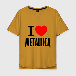 Мужская футболка оверсайз I love Metallica