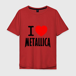 Мужская футболка оверсайз I love Metallica
