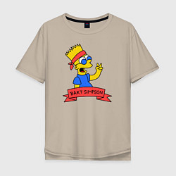 Мужская футболка оверсайз Bart Simpson: Peace