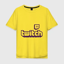 Мужская футболка оверсайз Twitch Logo