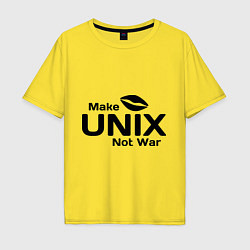 Мужская футболка оверсайз Make unix, not war