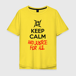 Мужская футболка оверсайз Keep Calm & Justice For All