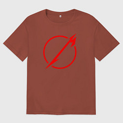 Футболка оверсайз мужская Metallica: Through The Never, цвет: кирпичный