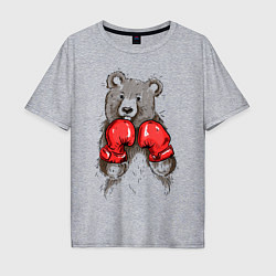 Футболка оверсайз мужская Bear Boxing, цвет: меланж