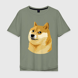 Футболка оверсайз мужская Doge, цвет: авокадо