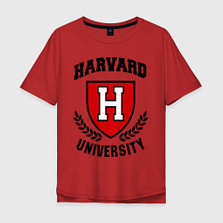 Футболка оверсайз мужская Harvard University, цвет: красный