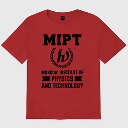 Футболка оверсайз мужская MIPT Institute, цвет: красный