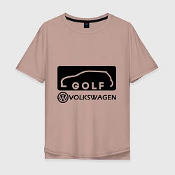 Мужская футболка оверсайз Фольцваген гольф