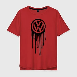 Футболка оверсайз мужская Volkswagen, цвет: красный