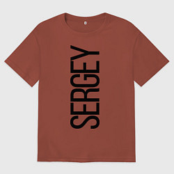 Футболка оверсайз мужская Сергей, цвет: кирпичный