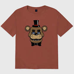 Футболка оверсайз мужская Freddy FNAF, цвет: кирпичный