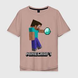 Мужская футболка оверсайз Minecraft Rock