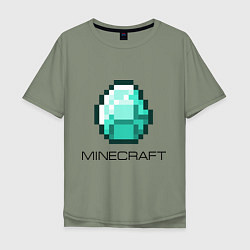 Мужская футболка оверсайз Minecraft Diamond