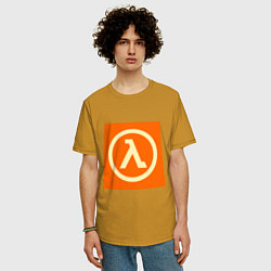 Футболка оверсайз мужская Half-Life, цвет: горчичный — фото 2
