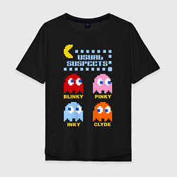 Мужская футболка оверсайз Pac-Man: Usual Suspects