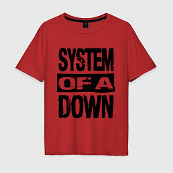 Футболка оверсайз мужская System Of A Down, цвет: красный