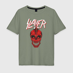 Футболка оверсайз мужская Slayer Punk, цвет: авокадо