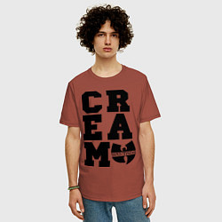 Футболка оверсайз мужская Wu tang clan, цвет: кирпичный — фото 2