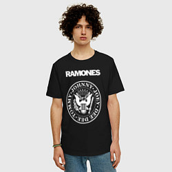 Футболка оверсайз мужская Ramones цвета черный — фото 2