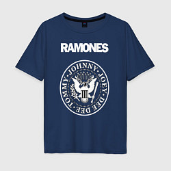 Футболка оверсайз мужская Ramones, цвет: тёмно-синий