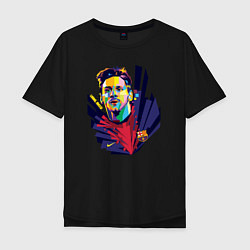 Мужская футболка оверсайз Messi Art