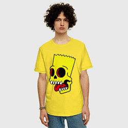 Футболка оверсайз мужская Bart Skull, цвет: желтый — фото 2
