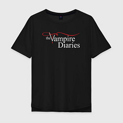 Футболка оверсайз мужская The Vampire Diaries, цвет: черный