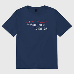 Футболка оверсайз мужская The Vampire Diaries, цвет: тёмно-синий